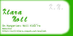 klara noll business card